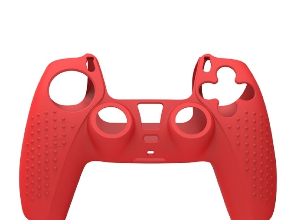 FUNDA PROTECTOR DE SILICONA PARA JOYSTICK PS5 ROJO