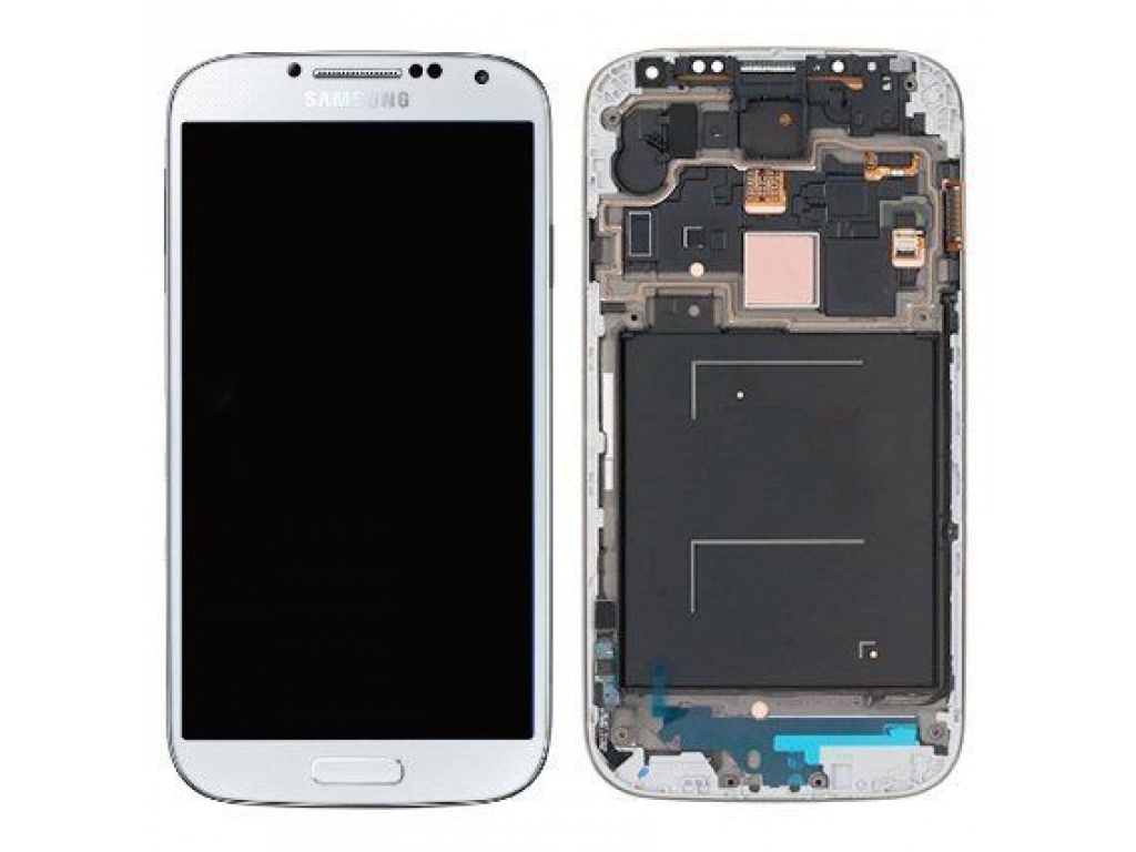 PANTALLA LCD DISPLAY CON TOUCH SAMSUNG i9500 i9505 i337 GALAXY S4 CON MARCO BLANCA