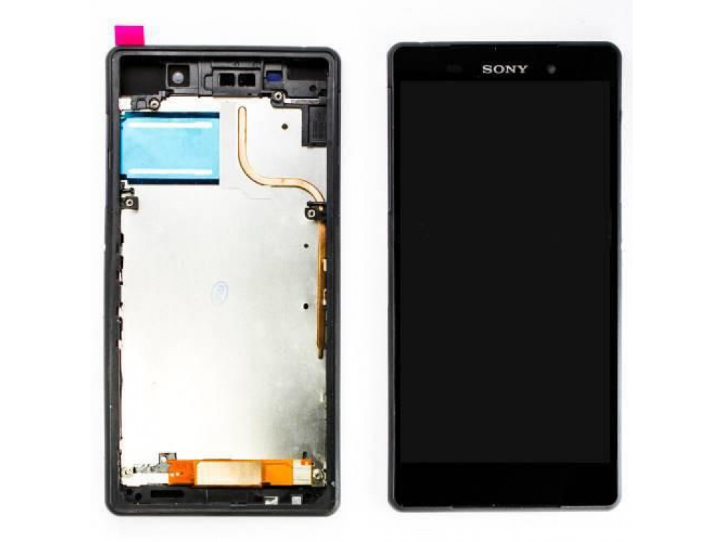 PANTALLA LCD DISPLAY CON TOUCH SONY D6502 D6503 D6543 L50W XPERIA Z2 CON MARCO NEGRA