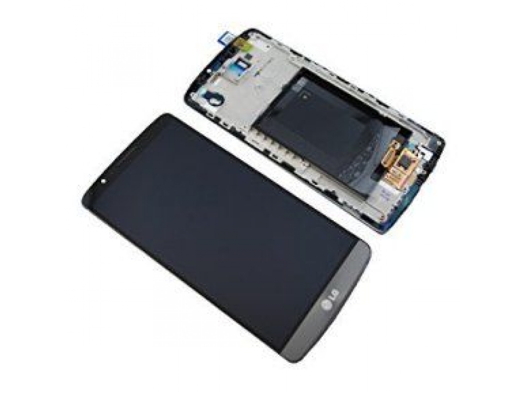 PANTALLA LCD DISPLAY CON TOUCH LG D855 OPTIMUS G3 NEGRO / GRIS CON MARCO