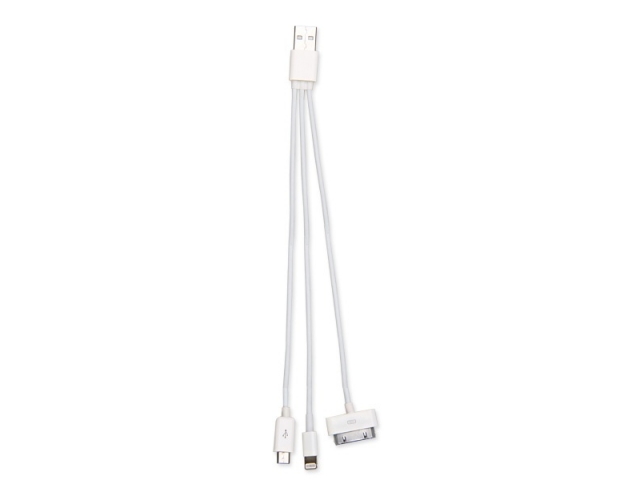 CABLE USB 3 EN 1 Micro usb lightning y 30 pin