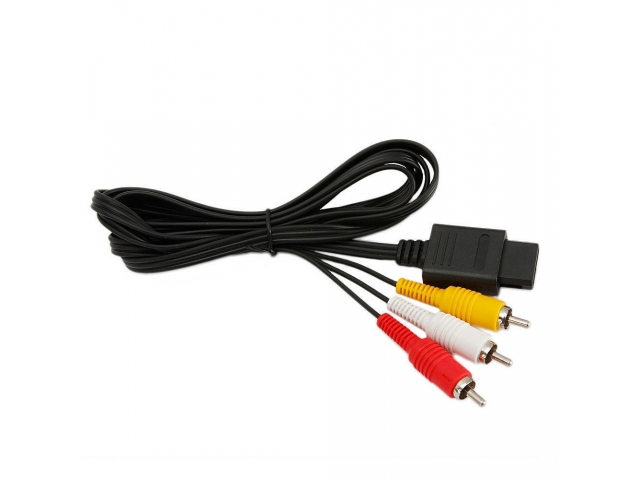 CABLE PARA TV IMAGEN VIDEO AV RCA AUDIO STEREO Y VIDEO  VALIDO PARA:  -NINTENDO 64 N64 -SUPER NINTENDO SNES 16 BITS -GAME CUBE