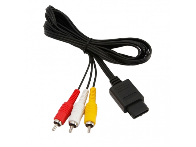 CABLE PARA TV IMAGEN VIDEO AV RCA AUDIO STEREO Y VIDEO  VALIDO PARA:  -NINTENDO 64 N64 -SUPER NINTENDO SNES 16 BITS -GAME CUBE