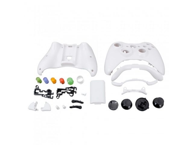 carcasa completa de repuesto para Joystick inalambrico de xbox 360 en color blanco