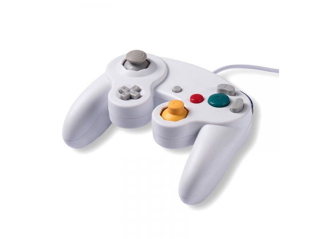 CONTROL MANDO JOYSTICK NINTENDO GAME CUBE Y WII BLANCO CABLEADO