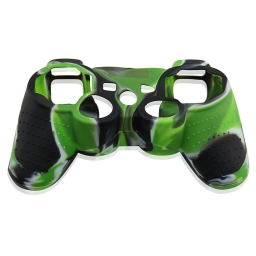 FUNDA PROTECTOR DE SILICONA JOYSTICK PLAYSTATION 3 CAMUFLADO VERDE