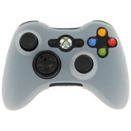 FUNDA PROTECTOR DE SILICONA JOYSTICK XBOX360 BLANCA