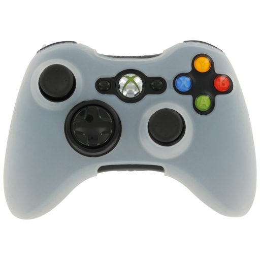 FUNDA PROTECTOR DE SILICONA JOYSTICK XBOX360 BLANCA