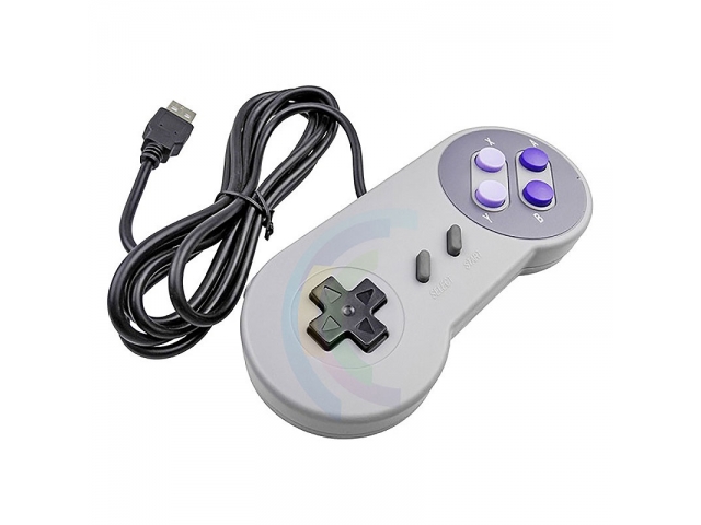 mando control USB RETRO DISEÑO SUPER NES 16 BIT PARA PC Y NOTEBOOK PARA JUGAR A TODOS LOS CLASICOS DE LA SNES EN TU PC O MAC