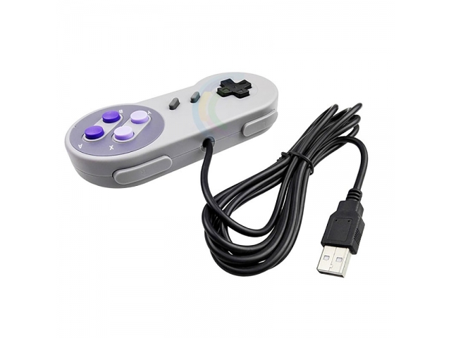 mando control USB RETRO DISEÑO SUPER NES 16 BIT PARA PC Y NOTEBOOK PARA JUGAR A TODOS LOS CLASICOS DE LA SNES EN TU PC O MAC