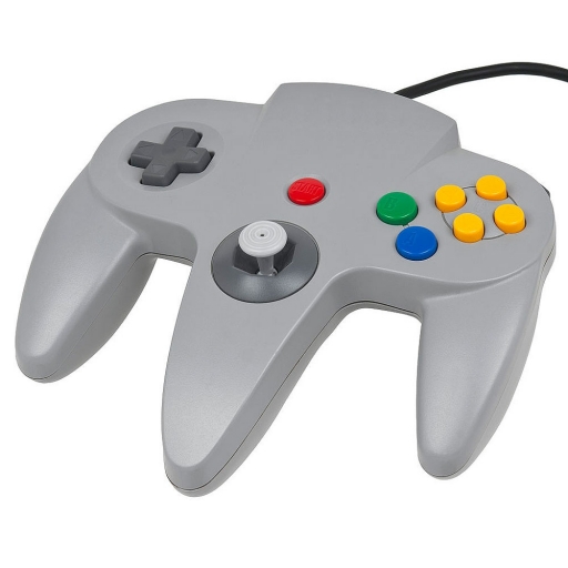 JOYSTICK CONTROL GAMEPAD COMPATIBLE CON NINTENDO 64 N64 GRIS