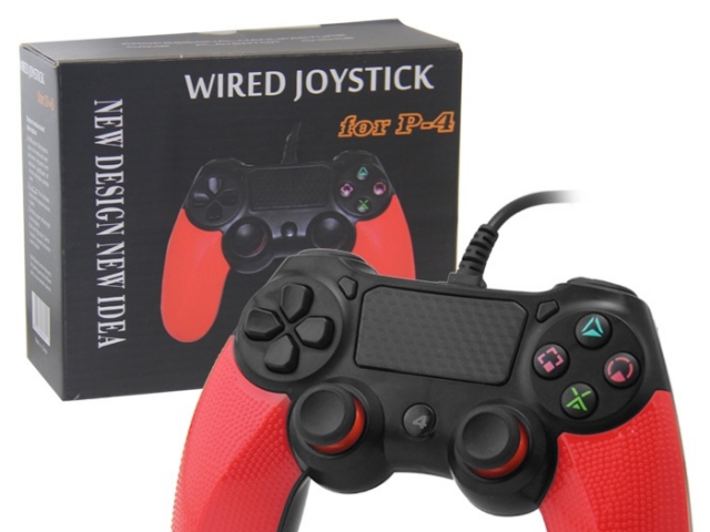 JOYSTICK MANDO CONTROL CABLEADO PARA PLAYSTATION 4 COMPATIBLE  EL CONTROL ES CABLEADO Y SE USA CONECTADO AL PUERTO USB DE LA PS4