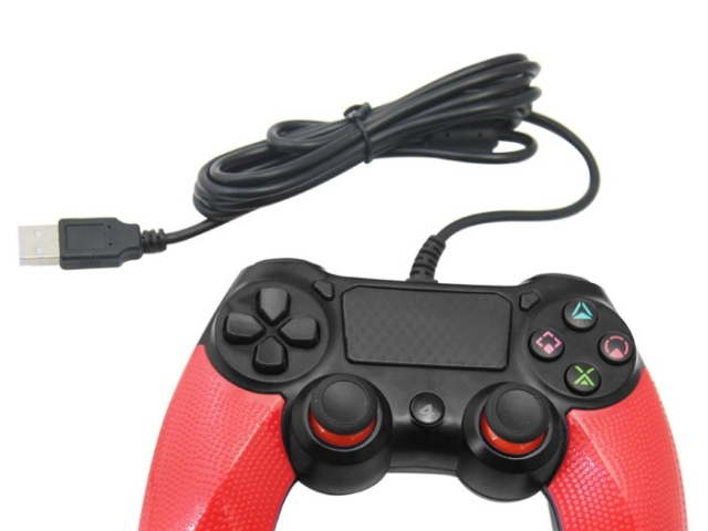 JOYSTICK MANDO CONTROL CABLEADO PARA PLAYSTATION 4 COMPATIBLE  EL CONTROL ES CABLEADO Y SE USA CONECTADO AL PUERTO USB DE LA PS4