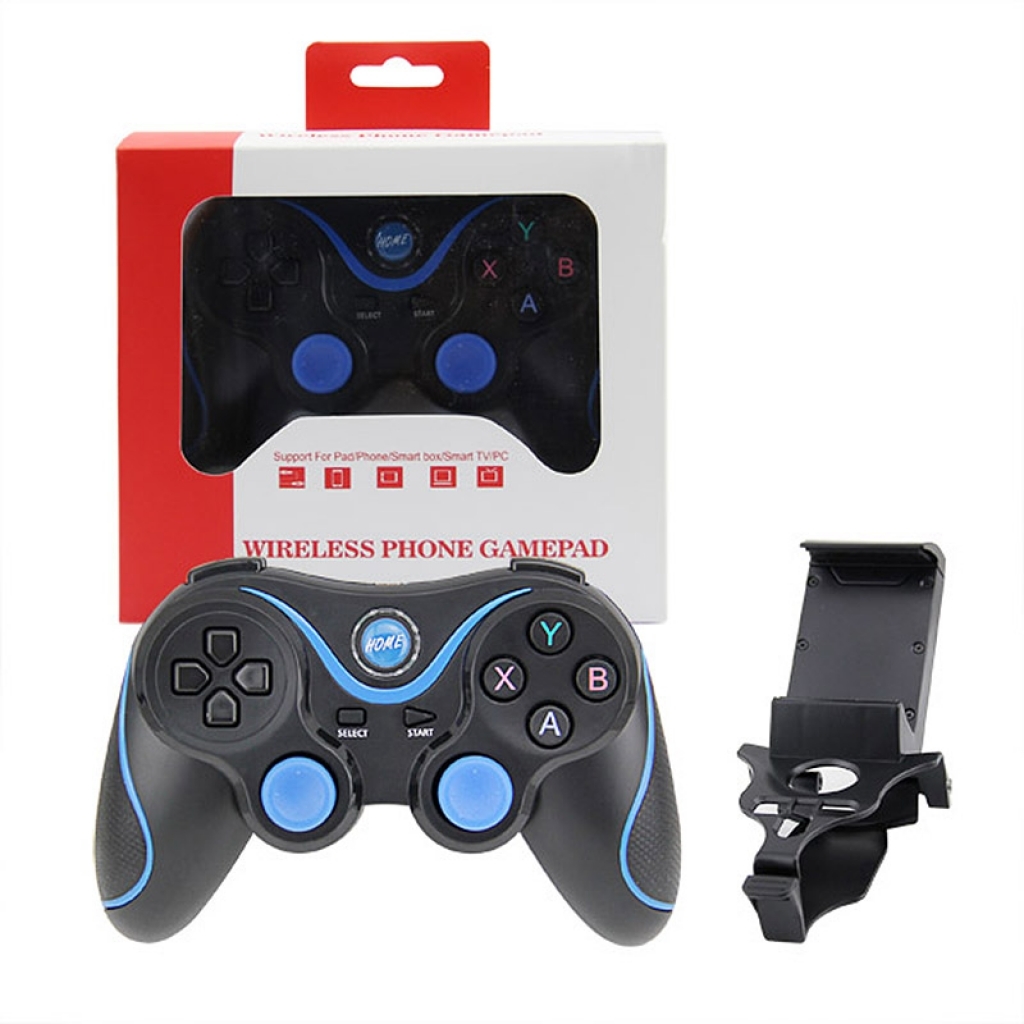 control JOYSTICK INALAMBRICO BLUETOOTH RECARGABLE PARA CELULAR ANDROID AZUL