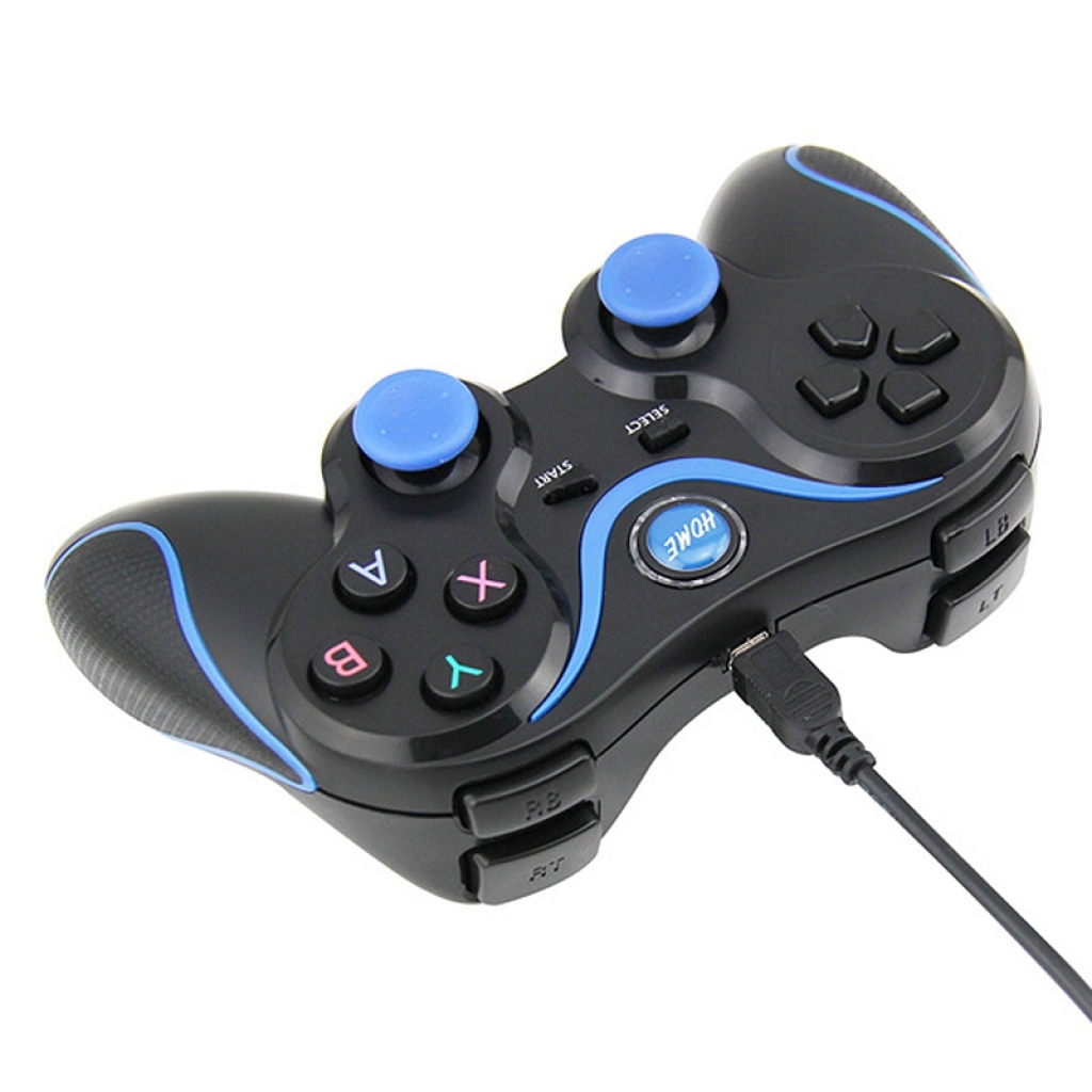 control JOYSTICK INALAMBRICO BLUETOOTH RECARGABLE PARA CELULAR ANDROID AZUL