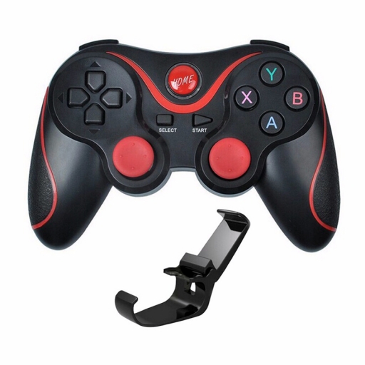 JOYSTICK INALAMBRICO BLUETOOTH RECARGABLE PARA CELULAR ANDROID ROJO