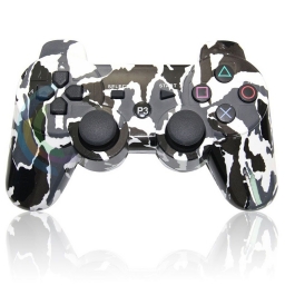 JOYSTICK INALAMBRICO PLAYSTATION 3 COMPATIBLE CAMUFLADO NEGRO BLANCO