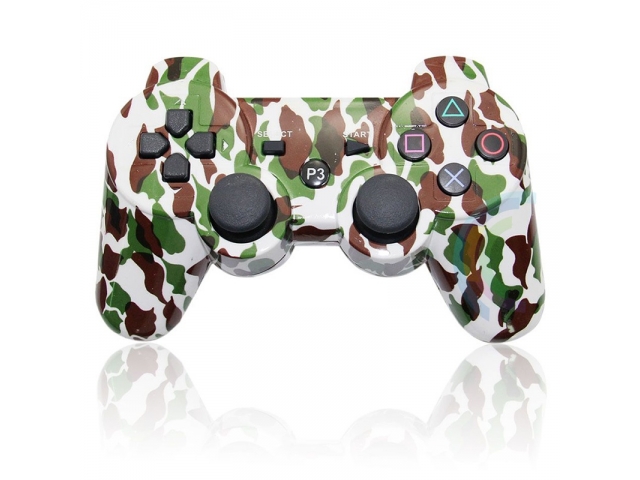 MANDO CONTROL BLUETOOTH INALAMBRICO PARA PLAYSTATION 3 COMPATIBLE CAMUFLADO VERDE Y MARRON