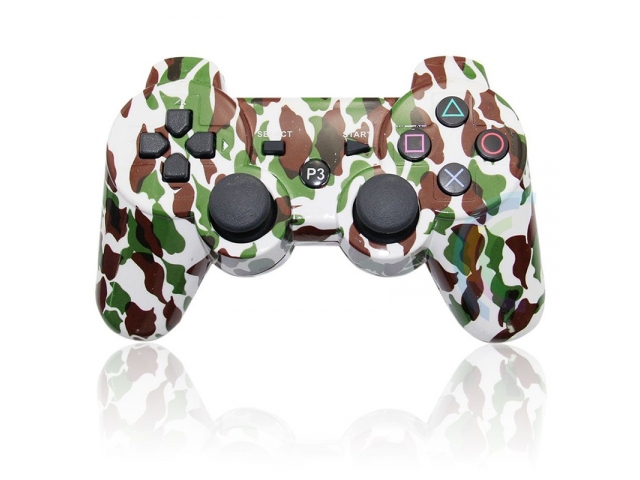 MANDO CONTROL BLUETOOTH INALAMBRICO PARA PLAYSTATION 3 COMPATIBLE CAMUFLADO VERDE Y MARRON