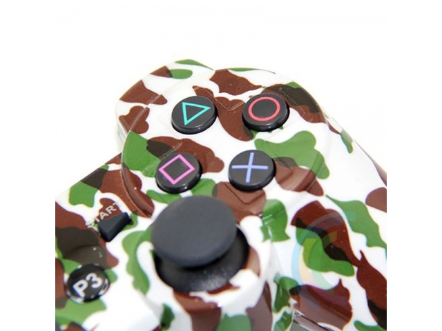 MANDO CONTROL BLUETOOTH INALAMBRICO PARA PLAYSTATION 3 COMPATIBLE CAMUFLADO VERDE Y MARRON