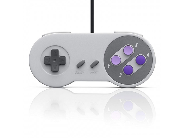 MANDO CONTROL COMPATIBLE PARA LA CONSOLA SUPER NINTENDO SNES (SUPER NINTENDO 16 BITS)  