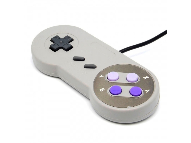 MANDO CONTROL COMPATIBLE PARA LA CONSOLA SUPER NINTENDO SNES (SUPER NINTENDO 16 BITS)  