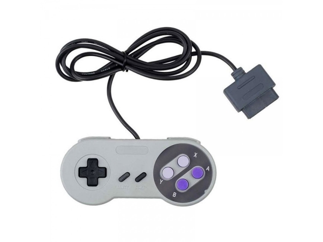 MANDO CONTROL COMPATIBLE PARA LA CONSOLA SUPER NINTENDO SNES (SUPER NINTENDO 16 BITS)  