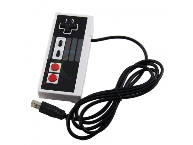 MANDO CONTROL USB RETRO DISEÑO ESTILO NINTENDO 8 BIT PARA PC Y NOTEBOOK WINDOWS MAC LINUX