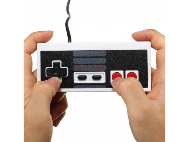 MANDO CONTROL USB RETRO DISEÑO ESTILO NINTENDO 8 BIT PARA PC Y NOTEBOOK WINDOWS MAC LINUX