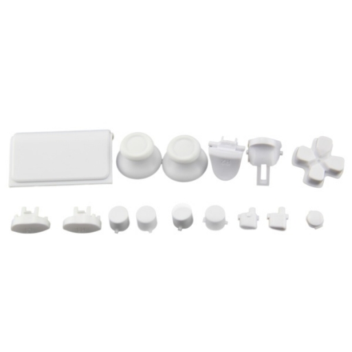 KIT BOTONES PLASTICOS JOYSTICK PLAYSTATION 4 V4 BLANCO