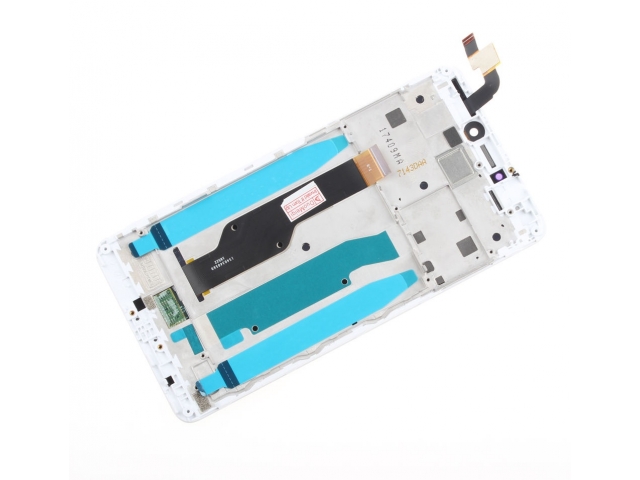 PANTALLA MODULO COMPLETO LCD DISPLAY CON VIDRIO TACTIL Y TOUCH DE REPUESTO PARA TELEFONO CELULAR XIAOMI REDMI NOTE 4X CON MARCO   COLOR: BLANCO