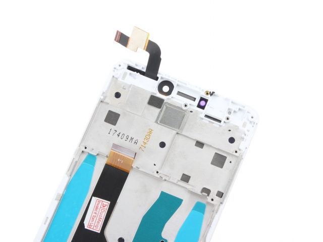 PANTALLA MODULO COMPLETO LCD DISPLAY CON VIDRIO TACTIL Y TOUCH DE REPUESTO PARA TELEFONO CELULAR XIAOMI REDMI NOTE 4X CON MARCO   COLOR: BLANCO