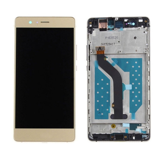 PANTALLA LCD DISPLAY VIDRIO TACTIL TOUCH HUAWEI P9 LITE DORADA VNS-L23 CON MARCO