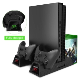 SOPORTE ESTACION DE CARGA REFRIGERACION + 2 BATERIAS INDICADOR LED XBOX ONE  SLIM   X