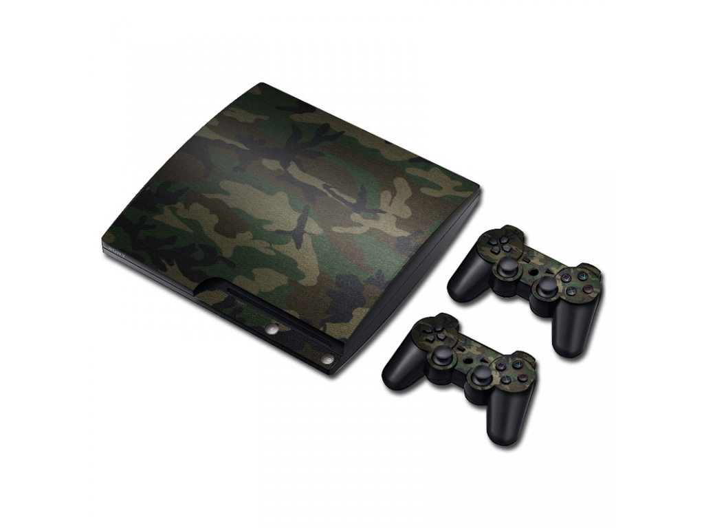 VINILO SKIN ADHESIVO PEGOTIN PERSONALIZAR PLAYSTATION 3 SLIM CAMUFLAJE