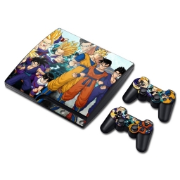 VINILO SKIN ADHESIVO PEGOTIN PERSONALIZAR PLAYSTATION 3 SLIM DRAGON BALL Z