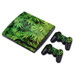 VINILO SKIN ADHESIVO PEGOTIN PERSONALIZAR PLAYSTATION 3 SLIM MARI JUANA