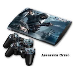 VINILO SKIN ADHESIVO PEGOTIN PERSONALIZAR PLAYSTATION 3 SUPER SLIM ASSASSINS