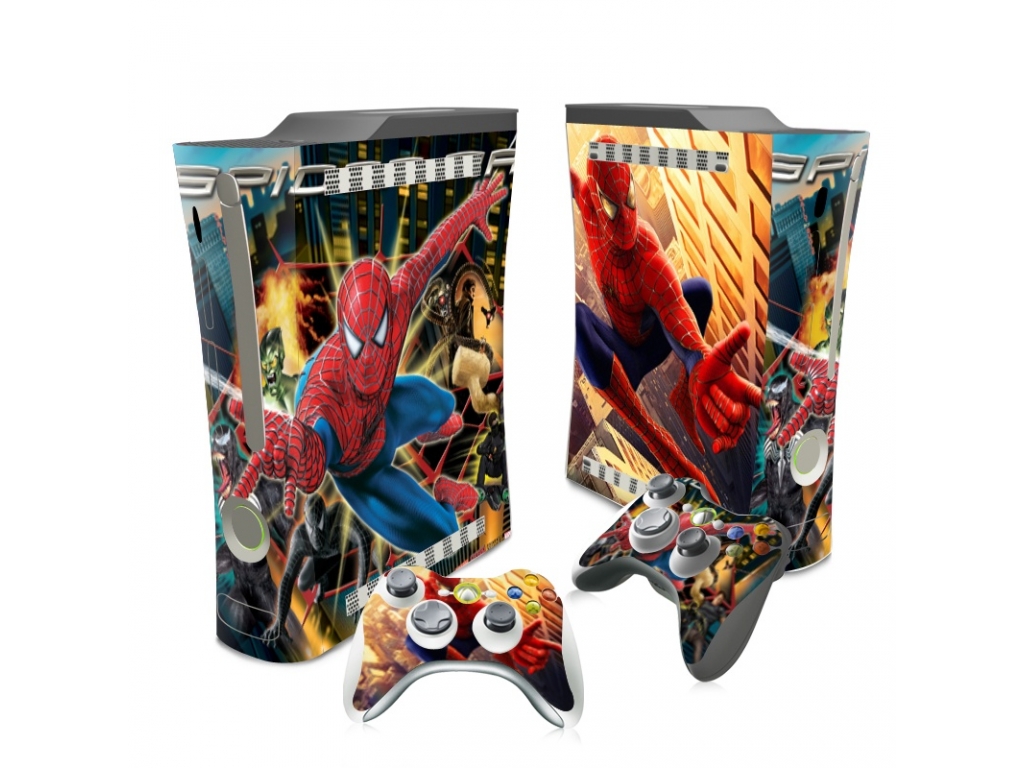 VINILO SKIN ADHESIVO PEGOTIN PERSONALIZAR XBOX360 FAT SPIDERMAN